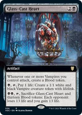 Glass-Cast Heart (Extended Art) [Commander: Innistrad: Crimson Vow] 56