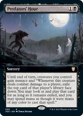 Predators' Hour (Extended Art) [Commander: Innistrad: Crimson Vow] 59