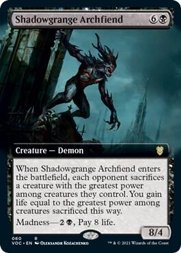 Shadowgrange Archfiend (Extended Art) [Commander: Innistrad: Crimson Vow] 60
