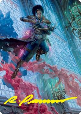 Kaya, Geist Hunter Art Card (Gold-Stamped Signature) [Art Series: Innistrad: Crimson Vow] 3