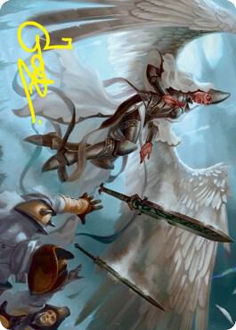 Angelic Quartermaster Art Card (Gold-Stamped Signature) [Art Series: Innistrad: Crimson Vow] 5