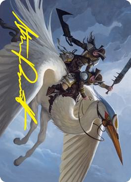 Gryffwing Cavalry Art Card (Gold-Stamped Signature) [Art Series: Innistrad: Crimson Vow] 11