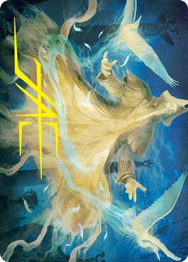 Heron-Blessed Geist Art Card (Gold-Stamped Signature) [Art Series: Innistrad: Crimson Vow] 13