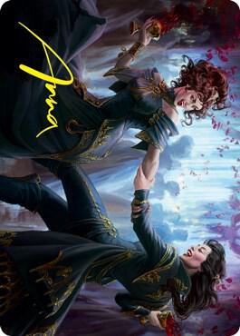 Falkenrath Celebrants (43/81) Art Card (Gold-Stamped Signature) [Art Series: Innistrad: Crimson Vow] 43
