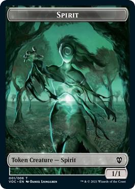 Spirit (001) // Spirit (002) Double-sided Token [Commander: Innistrad: Crimson Vow] 1 // 2