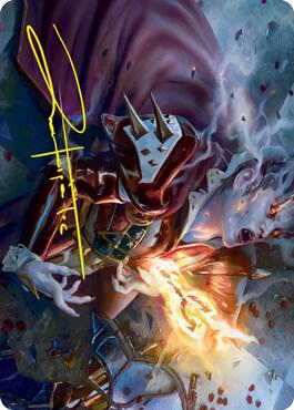 Flame-Blessed Bolt Art Card (Gold-Stamped Signature) [Art Series: Innistrad: Crimson Vow] 44