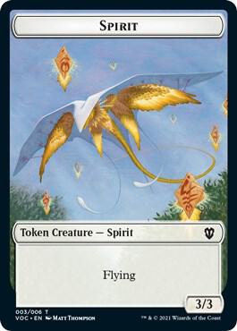 Spirit (003) // Thopter Double-sided Token [Commander: Innistrad: Crimson Vow] 3 // 6