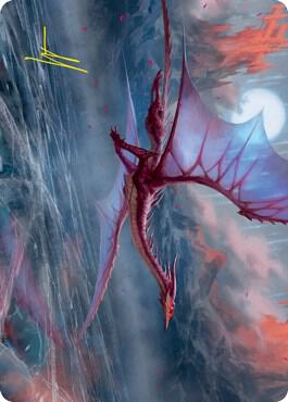 Manaform Hellkite Art Card (Gold-Stamped Signature) [Art Series: Innistrad: Crimson Vow] 46
