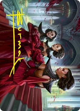 Olivia's Attendants Art Card (Gold-Stamped Signature) [Art Series: Innistrad: Crimson Vow] 47