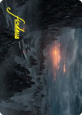 Sundown Pass Art Card (Gold-Stamped Signature) [Art Series: Innistrad: Crimson Vow] 68