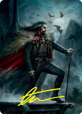 Dracula, Blood Immortal Art Card (Gold-Stamped Signature) [Art Series: Innistrad: Crimson Vow] 71