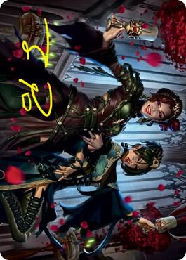 Falkenrath Celebrants (73/81) Art Card (Gold-Stamped Signature) [Art Series: Innistrad: Crimson Vow] 73