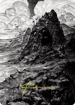 Mountain Art Card (Gold-Stamped Signature) [Art Series: Innistrad: Crimson Vow] 80