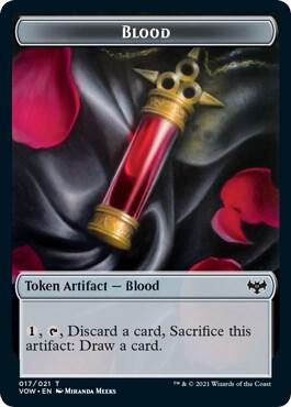 Blood // Boar Double-Sided Token [Innistrad: Crimson Vow] 17 // 12