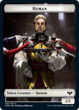 Human (001) // Vampire (007) Double-Sided Token [Innistrad: Crimson Vow] 1 // 7