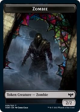 Zombie (008) // Human Soldier Double-Sided Token [Innistrad: Crimson Vow] 8 // 15