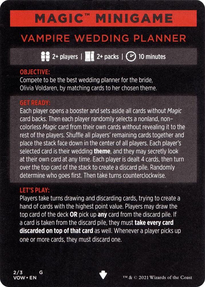 Magic Minigame: Vampire Wedding Planner [Innistrad: Crimson Vow] 2