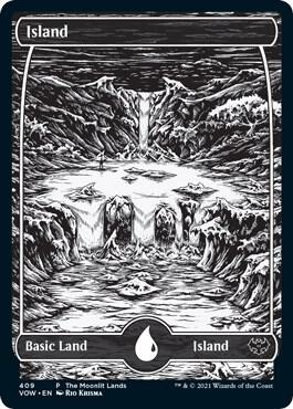 Island (Moonlit Land) (Foil Etched) [WPN & Gateway Promos] 409
