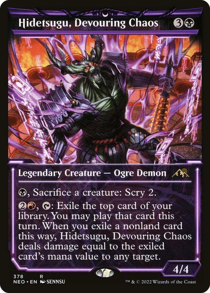 Hidetsugu, Devouring Chaos (Showcase) [Kamigawa: Neon Dynasty] 378