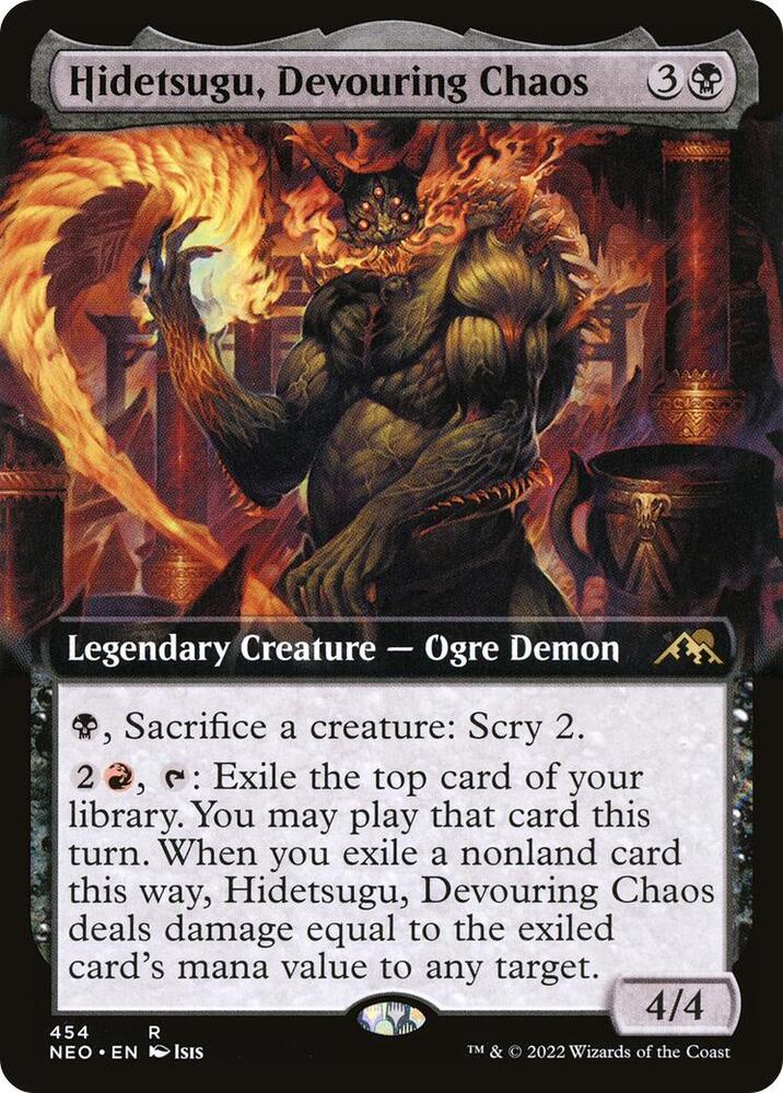 Hidetsugu, Devouring Chaos (Extended Art) [Kamigawa: Neon Dynasty] 454