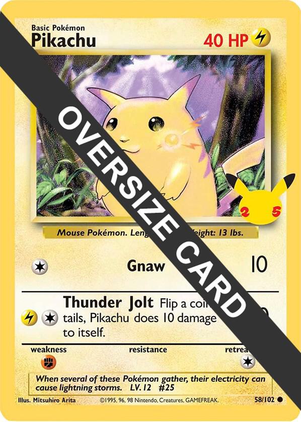 Pikachu - 58/102 (25th Anniversary) [Jumbo Cards] 58/102