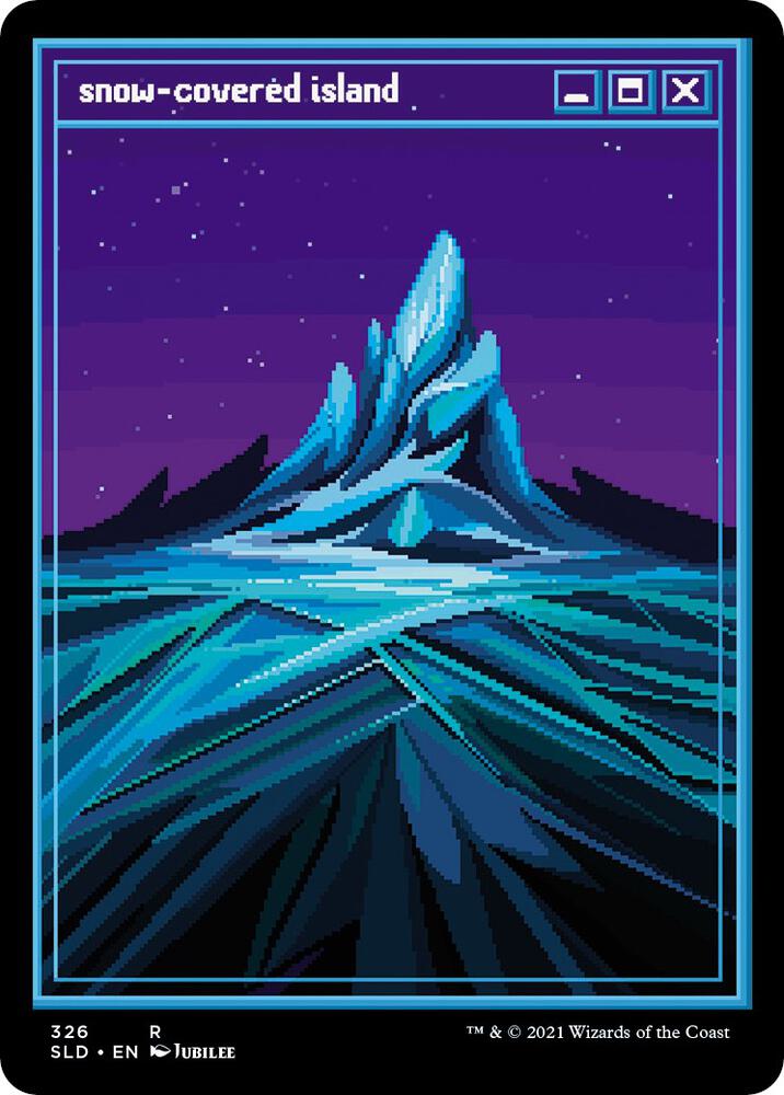 Snow-Covered Island (PixelSnowLands.jpg) [Secret Lair Drop Series] 326