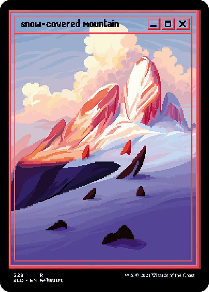 Snow-Covered Mountain (PixelSnowLands.jpg) [Secret Lair Drop Series] 328