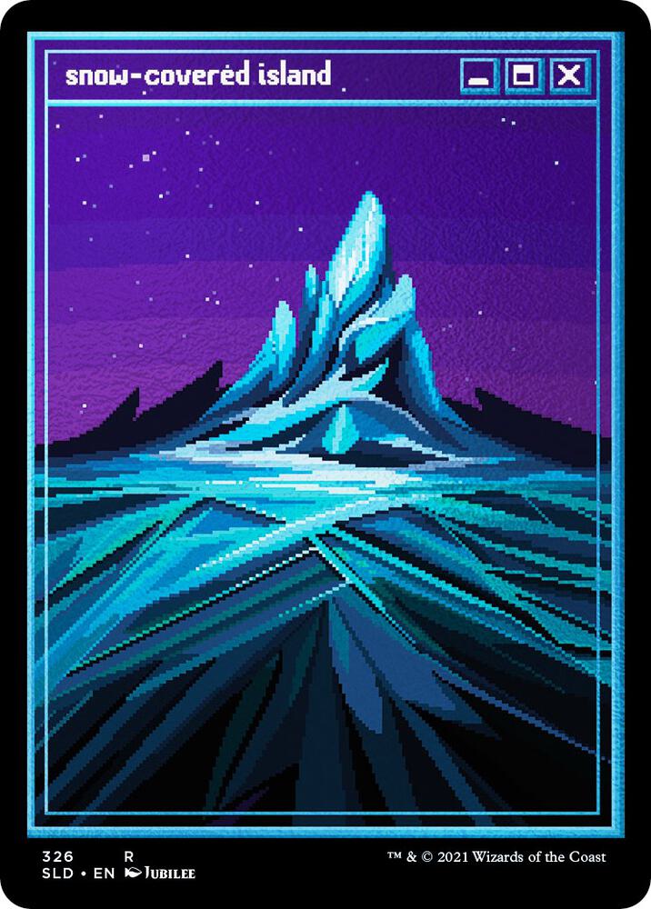 Snow-Covered Island (PixelSnowLands.jpg) (Foil Etched) [Secret Lair Drop Series] 326