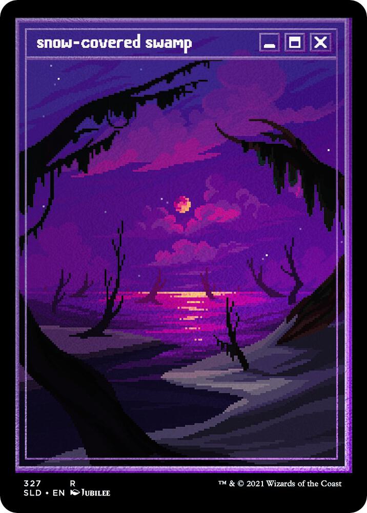Snow-Covered Swamp (PixelSnowLands.jpg) (Foil Etched) [Secret Lair Drop Series] 327