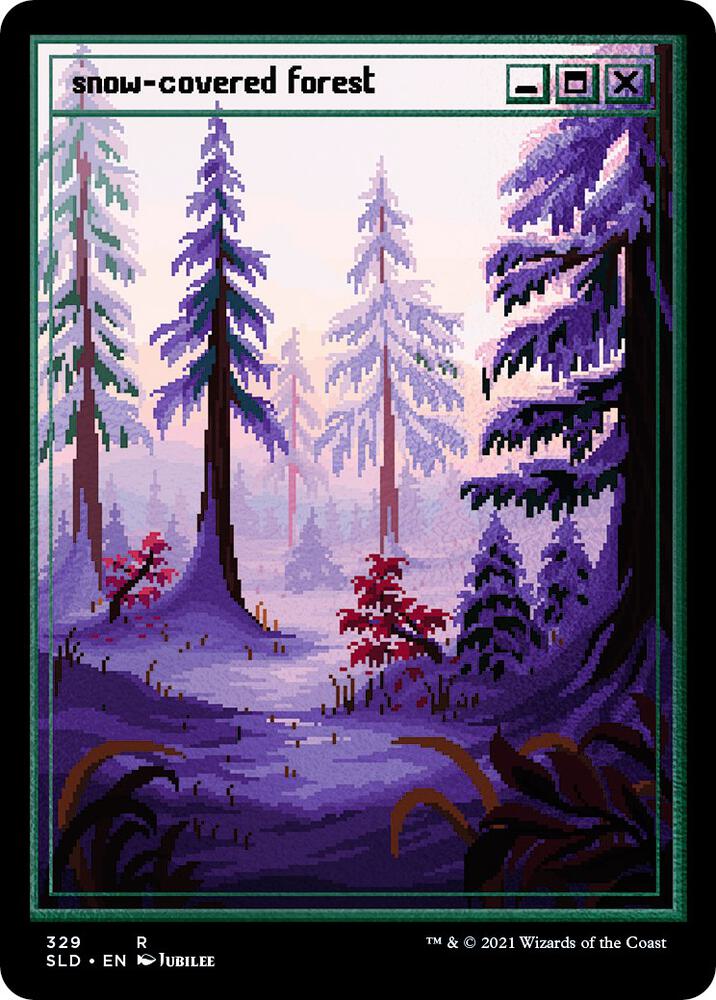 Snow-Covered Forest (PixelSnowLands.jpg) (Foil Etched) [Secret Lair Drop Series] 329
