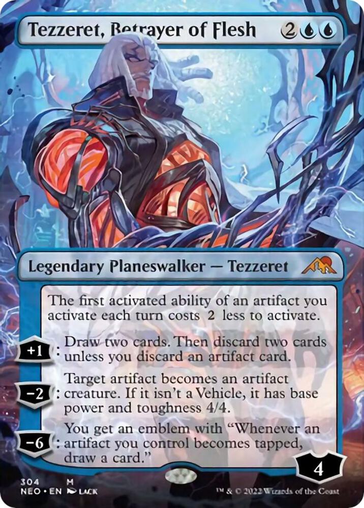 Tezzeret, Betrayer of Flesh (Borderless) [Kamigawa: Neon Dynasty] 304