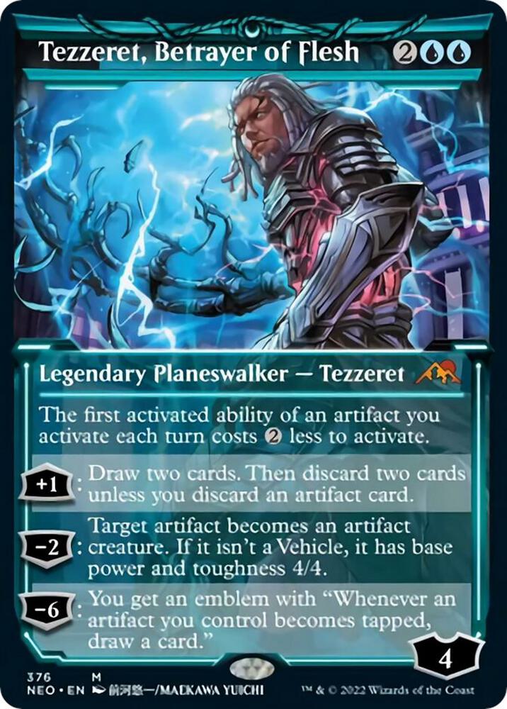 Tezzeret, Betrayer of Flesh (Showcase) [Kamigawa: Neon Dynasty] 376