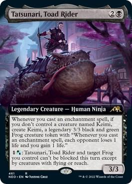 Tatsunari, Toad Rider (Extended Art) [Kamigawa: Neon Dynasty] 461