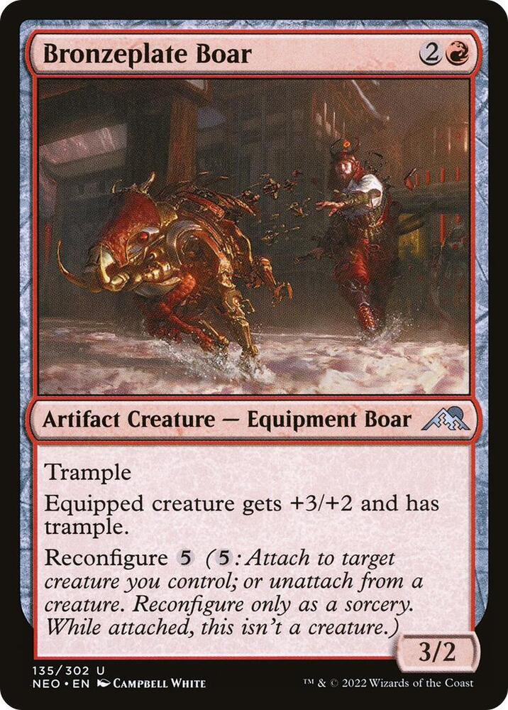 Bronzeplate Boar [Kamigawa: Neon Dynasty] 135