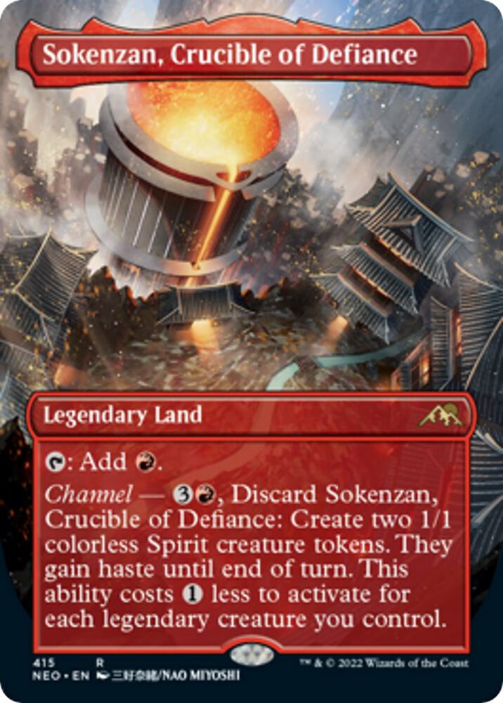 Sokenzan, Crucible of Defiance (Borderless) [Kamigawa: Neon Dynasty] 415