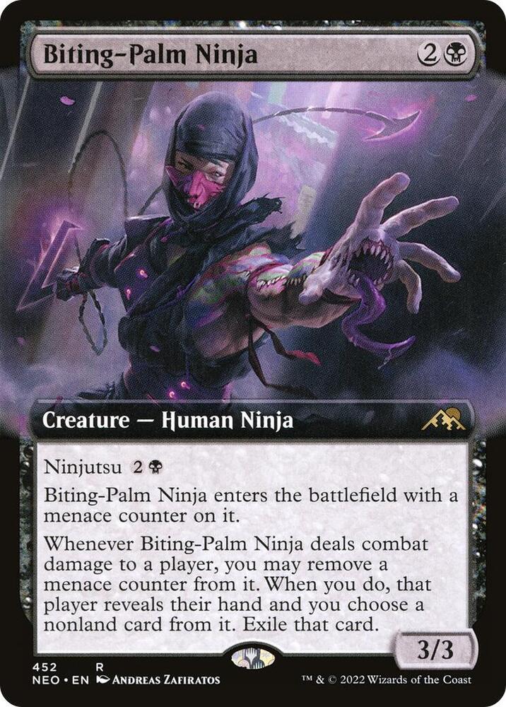 Biting-Palm Ninja (Extended Art) [Kamigawa: Neon Dynasty] 452