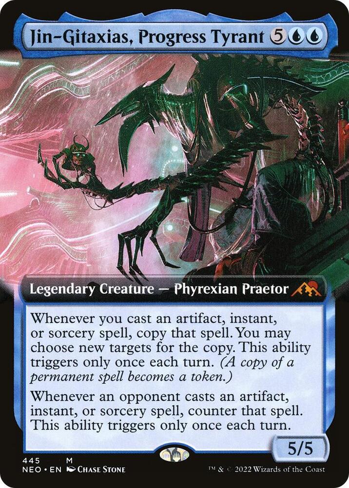 Jin-Gitaxias, Progress Tyrant (Extended Art) [Kamigawa: Neon Dynasty] 445