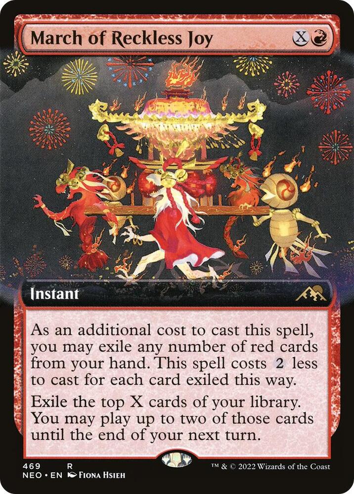March of Reckless Joy (Extended Art) [Kamigawa: Neon Dynasty] 469