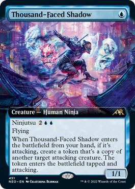 Thousand-Faced Shadow (Extended Art) [Kamigawa: Neon Dynasty] 451