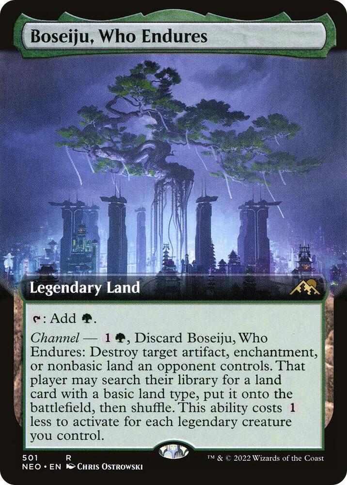 Boseiju, Who Endures (Extended Art) [Kamigawa: Neon Dynasty] 501