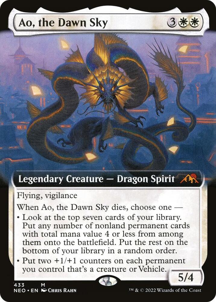 Ao, the Dawn Sky (Extended Art) [Kamigawa: Neon Dynasty] 433
