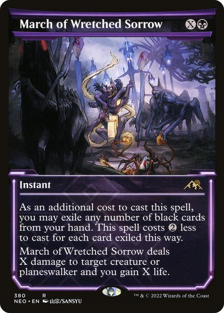 March of Wretched Sorrow (Showcase) [Kamigawa: Neon Dynasty] 380