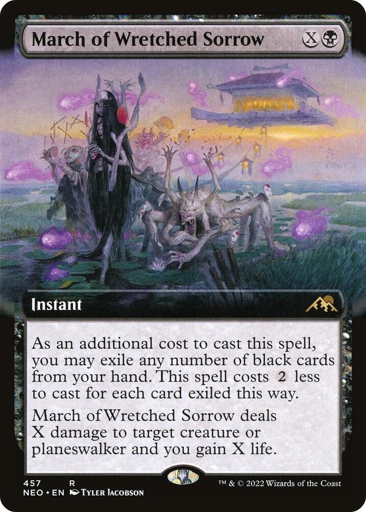 March of Wretched Sorrow (Extended Art) [Kamigawa: Neon Dynasty] 457