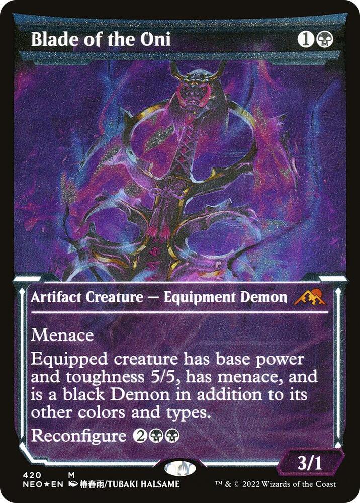 Blade of the Oni (Showcase) (Foil Etched) [Kamigawa: Neon Dynasty] 420