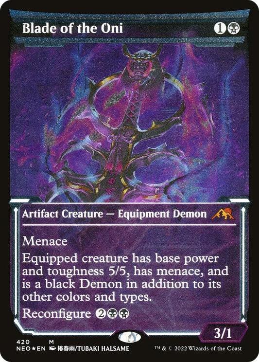 Blade of the Oni (Showcase) (Foil Etched) [Kamigawa: Neon Dynasty] 420