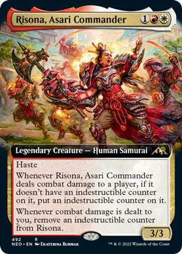 Risona, Asari Commander (Extended Art) [Kamigawa: Neon Dynasty] 492