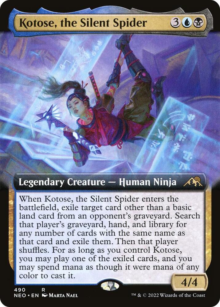 Kotose, the Silent Spider (Extended Art) [Kamigawa: Neon Dynasty] 490