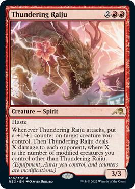 Thundering Raiju [Kamigawa: Neon Dynasty] 166