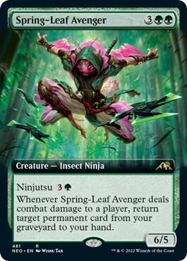Spring-Leaf Avenger (Extended Art) [Kamigawa: Neon Dynasty] 481