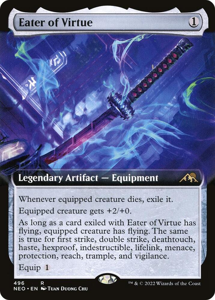 Eater of Virtue (Extended Art) [Kamigawa: Neon Dynasty] 496
